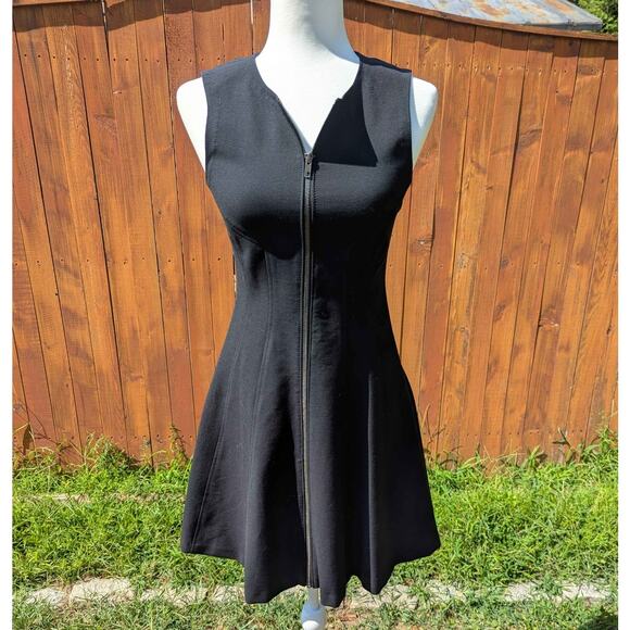 Theory Bonbi Zip Front Flared Dress Size 2 - Picture 1 of 3